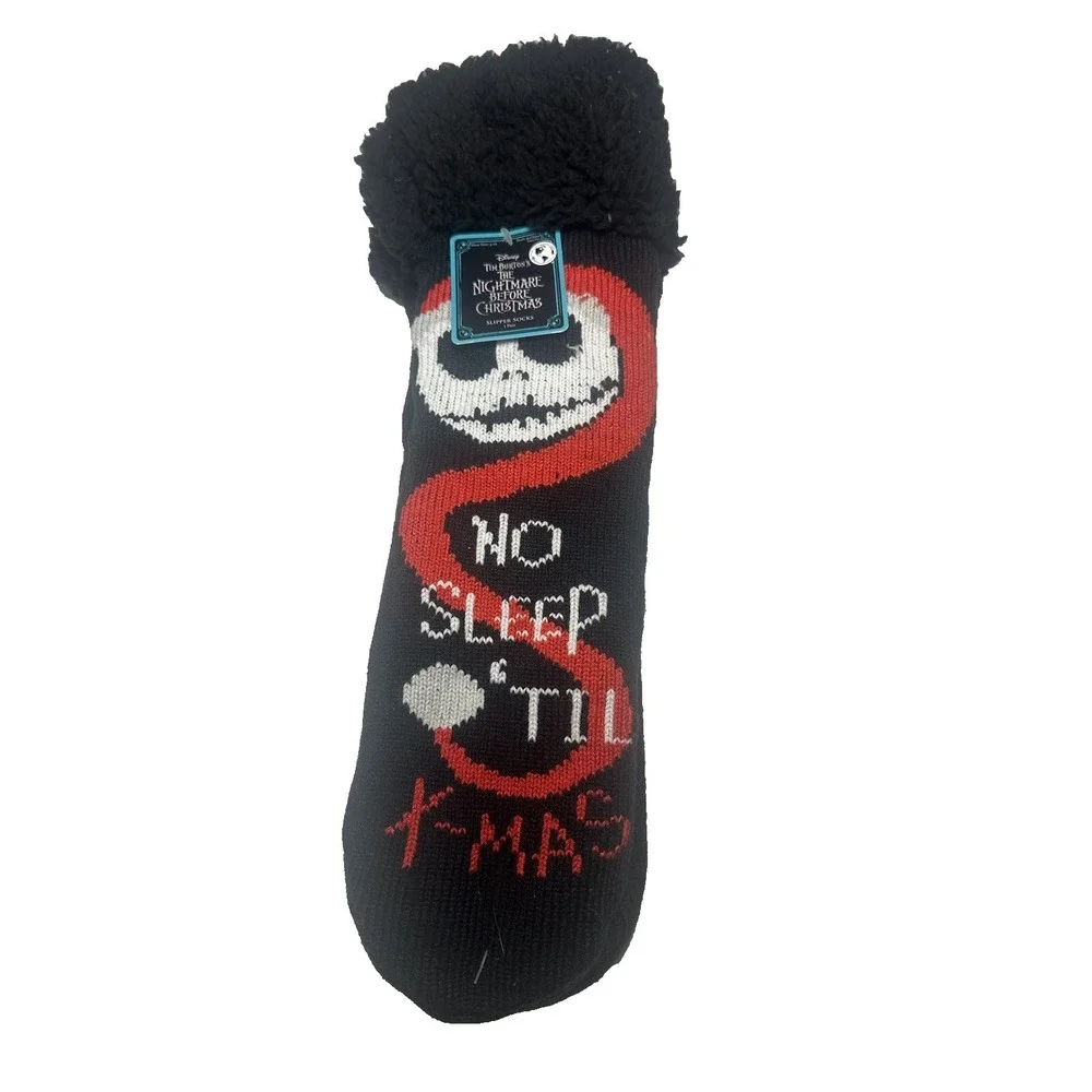 1‎ pair nightmare before christmas slipper socks grippers size 4-10